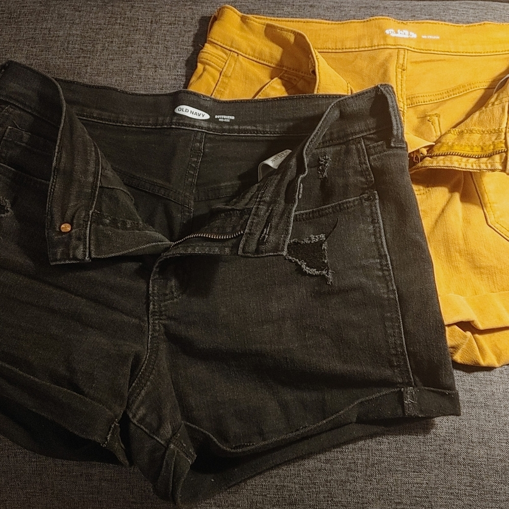 Old Navy Boyfriend Shorts Bundle- black distressed
